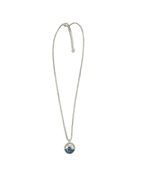 Blue enamel And crystal Turtle Necklace