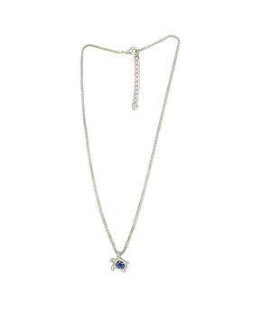 Small Blue enamel Turtle Necklace