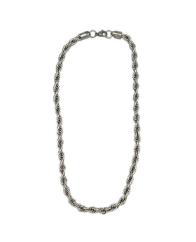 Heavy twisted silver chain Necklace