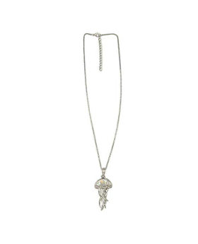 Large Jellyfish pendant on silver chain Necklace