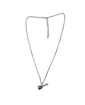 Guitar charm on Silver chain Necklace