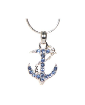 Assorted Rhinestone Anchor Necklace
