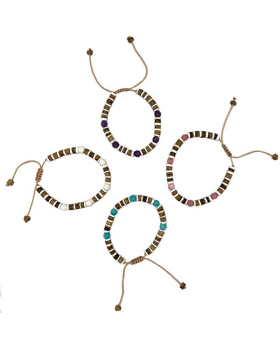 Assorted beaded adjustable string Bracelet
