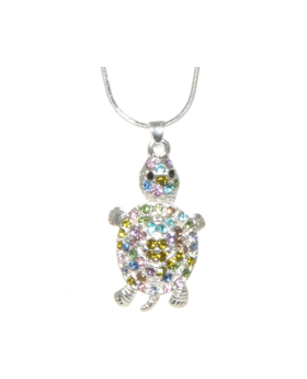Assorted Rhinestone Turtle Necklace