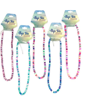 Assorted Bright multi color Fimo bead Necklace