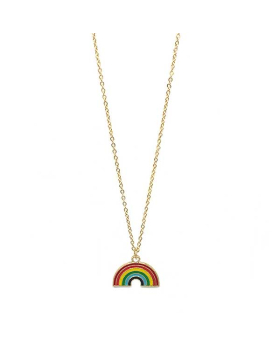 Gold chain with Rainbow charm Necklace