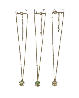 Gold assorted Jellyfish Necklace