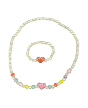 Heart Necklace and Bracelet set