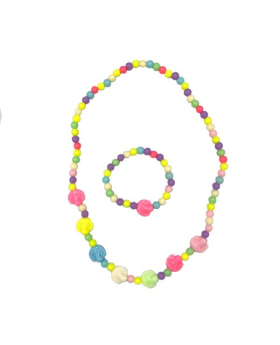 Random Multicolor shell Necklace and Bracelet set